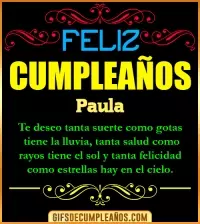 Frases de Cumpleaños Paula